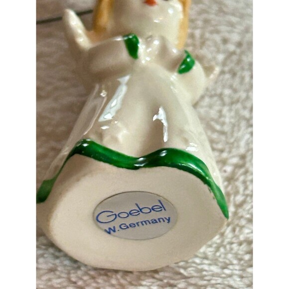 8 Vintage Assorted Porcelain Christmas Angel Ornaments Goebel Tiny Trims - Picture 9 of 10